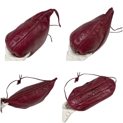 Loewe Mini Shoulder Bag Pochette Anagram Logo Red Bordeaux Nappaleather