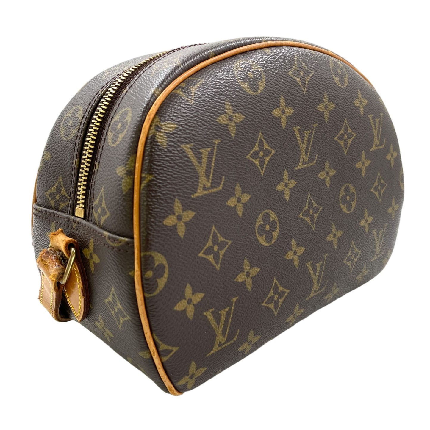 Louis Vuitton Blois Monogram Leather Brown Shoulder Bag Gold — view 2