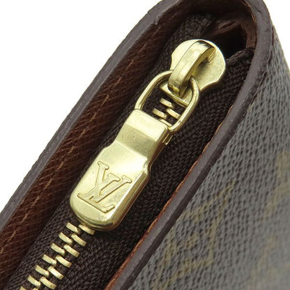 Louis Vuitton Long Wallet Portmonnais Zip Monogram Canvas Monogram Gold