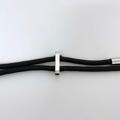 Gucci Wire Belt Black Silver Hardware Excellent Condition 83cm (32.68in)