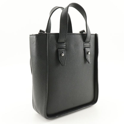 [dior] Christian Dior Saddle Mini Tote 2WAY Shoulder Bag Calf Black Ladies