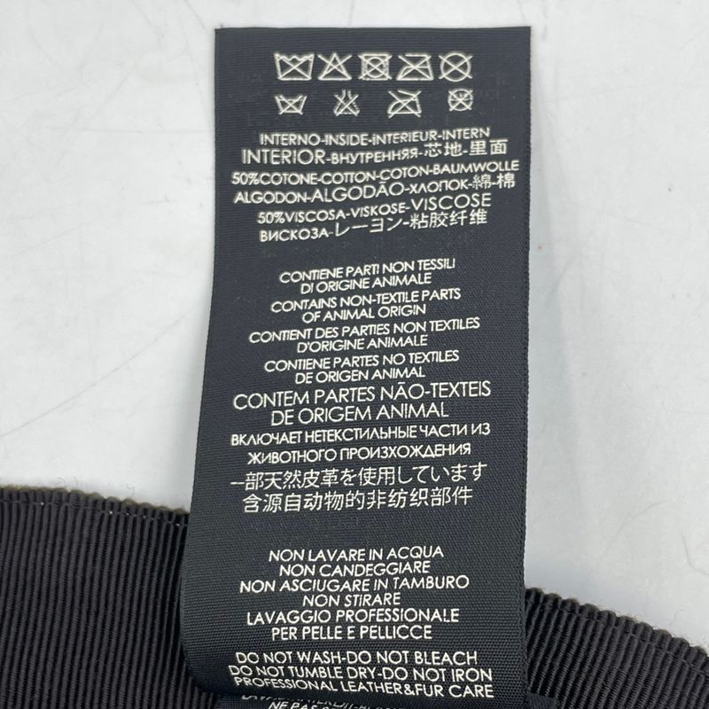 Gucci Hat Baseball Cap Leather GG Logo Blawan Men's Size XL