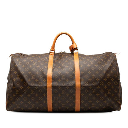 Louis Vuitton Monogram Keepall 60 Boston Bag Travel Bag M41422 Brown PVC