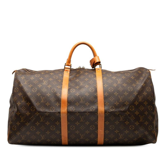 Louis Vuitton Monogram Keepall 60 Boston Bag Travel Bag M41422 Brown PVC