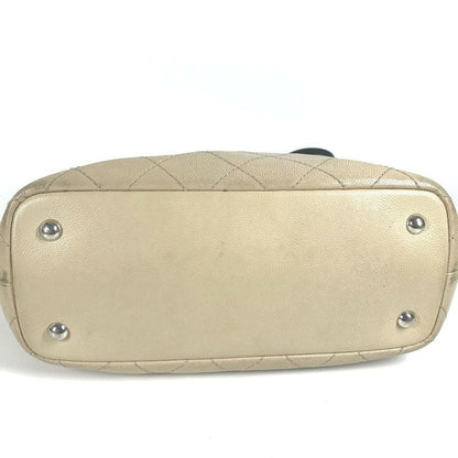 Chanel Shoulder Bag On The Road Matelasse Quilted Bicolor A92211 Caviar Skin