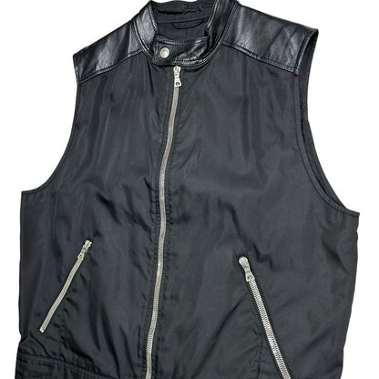 Prada 1996 Archive Leather Nylon Docking Vest Archive Leather Nylon Docking