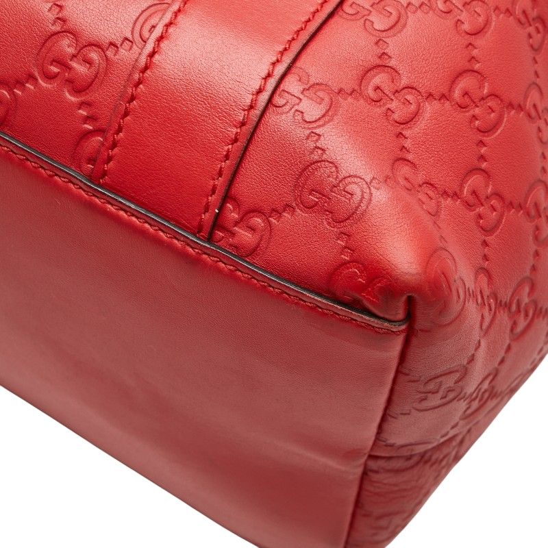 Guccissima Bamboo Handbag Shoulder Bag 2WAY 339548 Red Leather Ladies Gucci