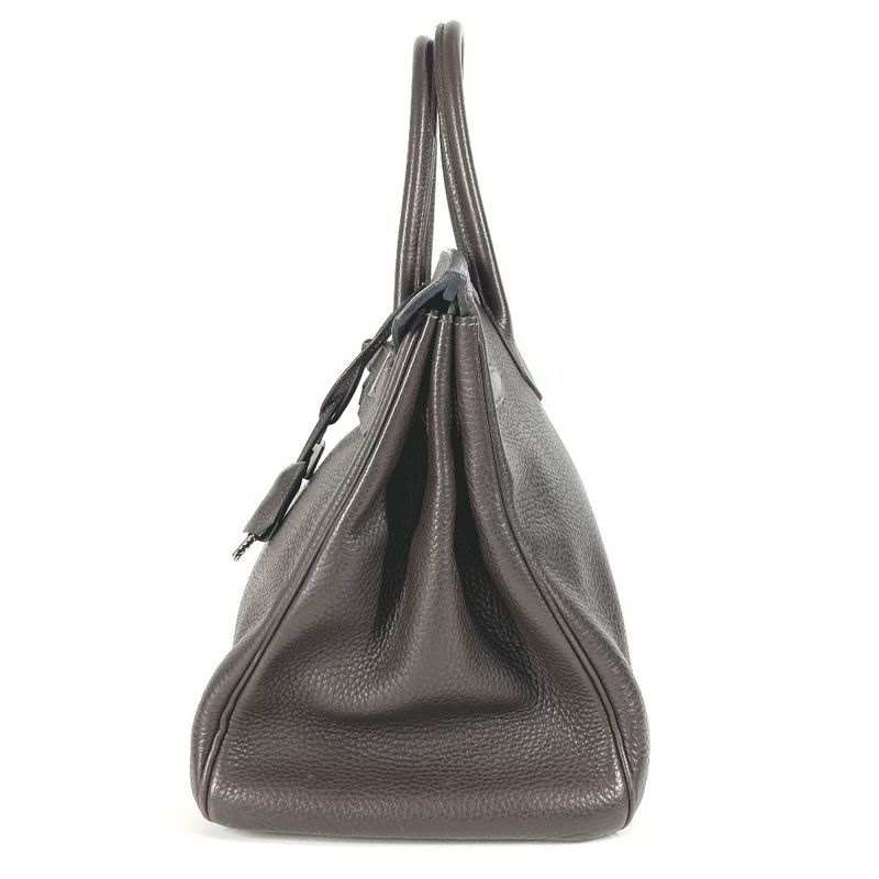 Hermes Handbag Birkin 35 Birkin 35 Taurillon Cles Mans Chocolat Brown