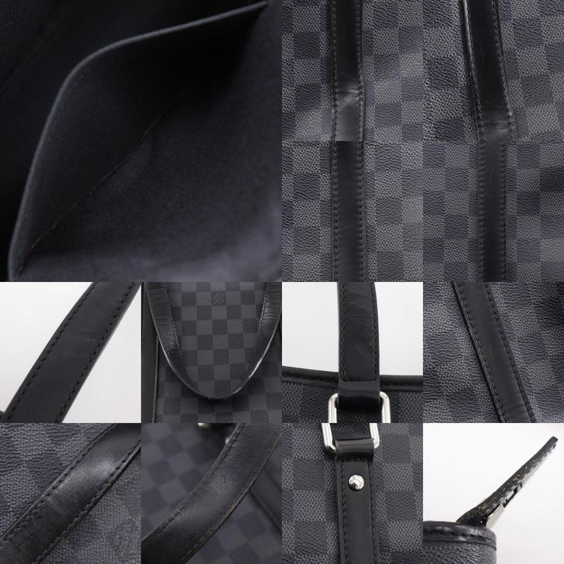 Louis Vuitton Tadao 2WAY Shoulder Tote Bag N51192 Damier Graphite Canvas Black