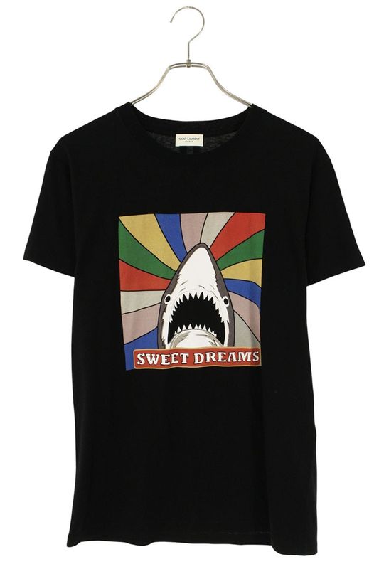 Saint Laurent Paris 17SS 454147 Yb1dl Shark Print T-shirt Men's XS