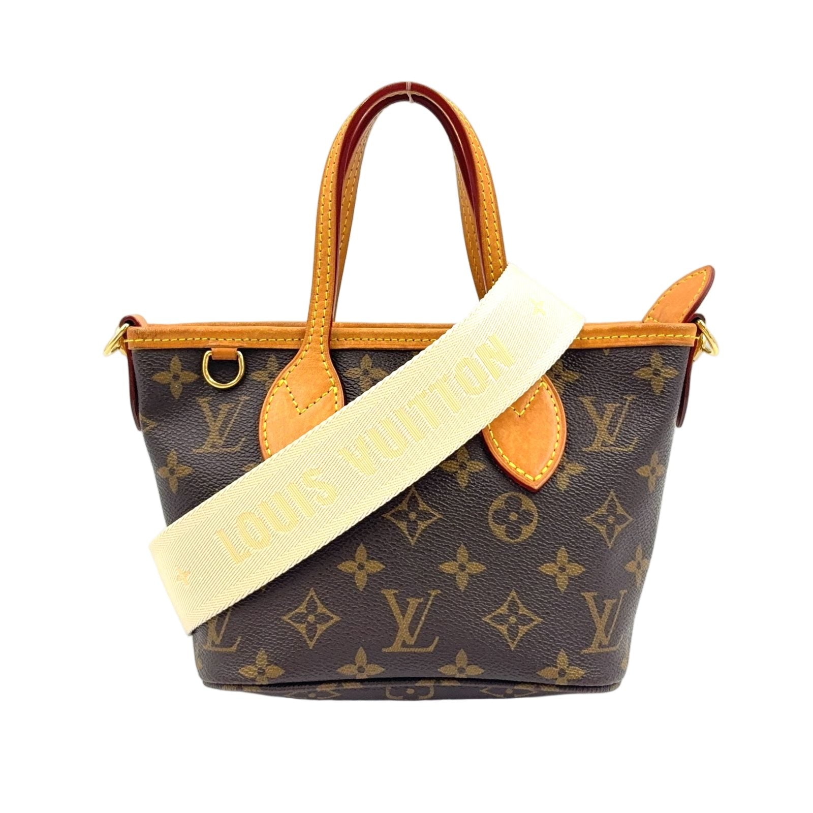 Louis Vuitton Neverfull BB Monogram 2-Way Shoulder Leather Brown Light Handbag