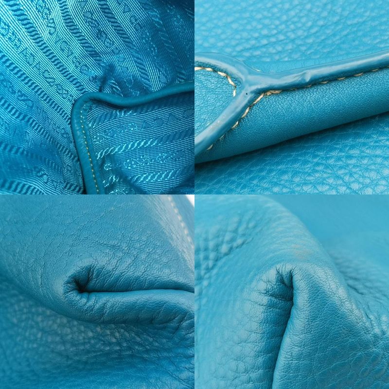 Prada Vitello Phoenix Green Leather Bn17137 8 219