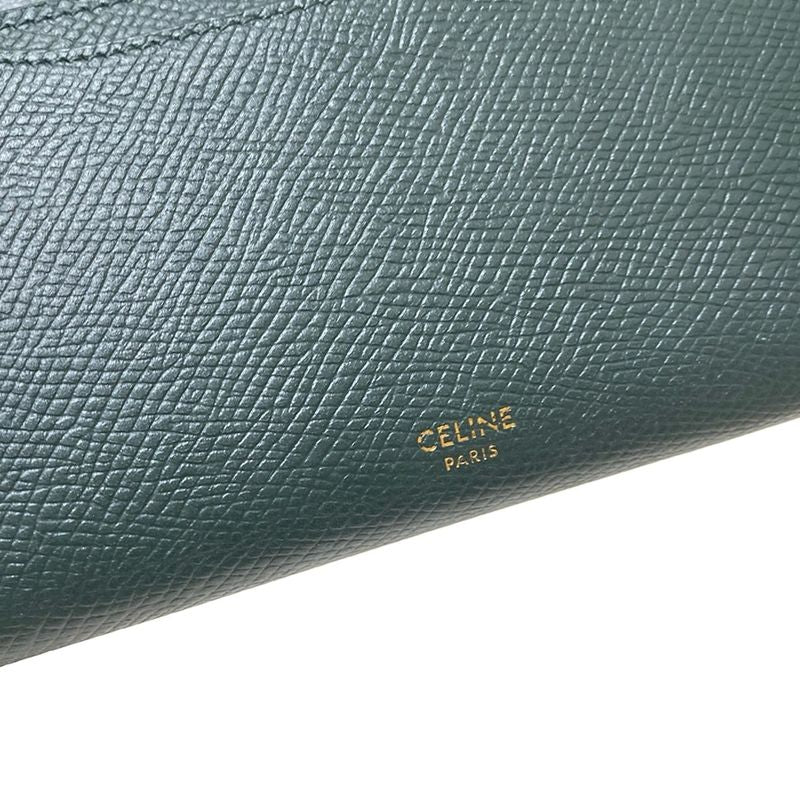 Celine Long Wallet Large Flap Wallet 10b563bel31an Amazon (dark Green)