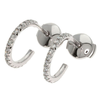 Tiffany & Co Metro Full Diamond Earrings 18K White Gold Ladies