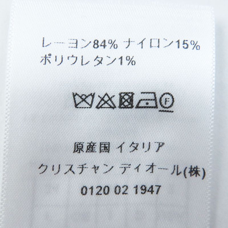 Christian DIOR 22 254j18am514 Gingham Checked Flared Skirt Black White 38 Made