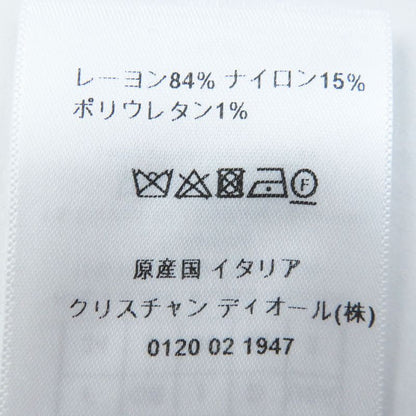 Christian DIOR 22 254j18am514 Gingham Checked Flared Skirt Black White 38 Made