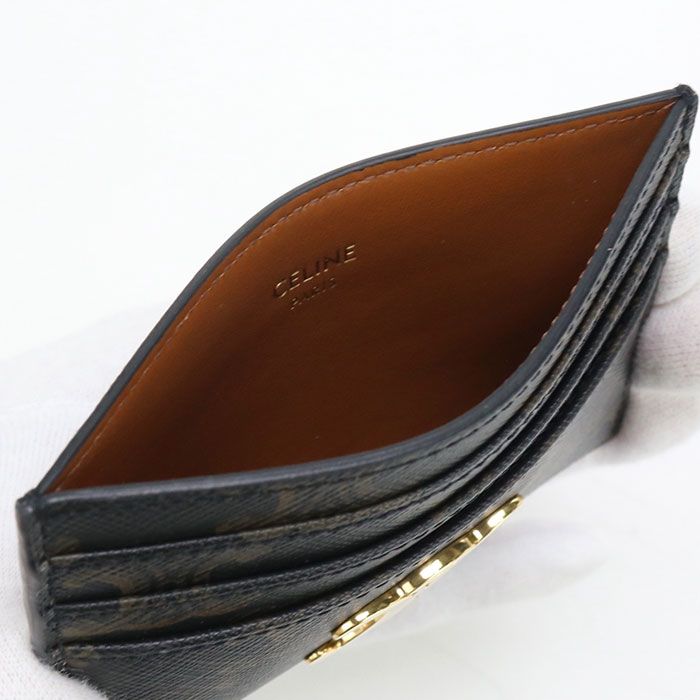 Celine Cardholder 10l83 2cqh.04lu Card Case Triomphe Canvas Scuff Deuce