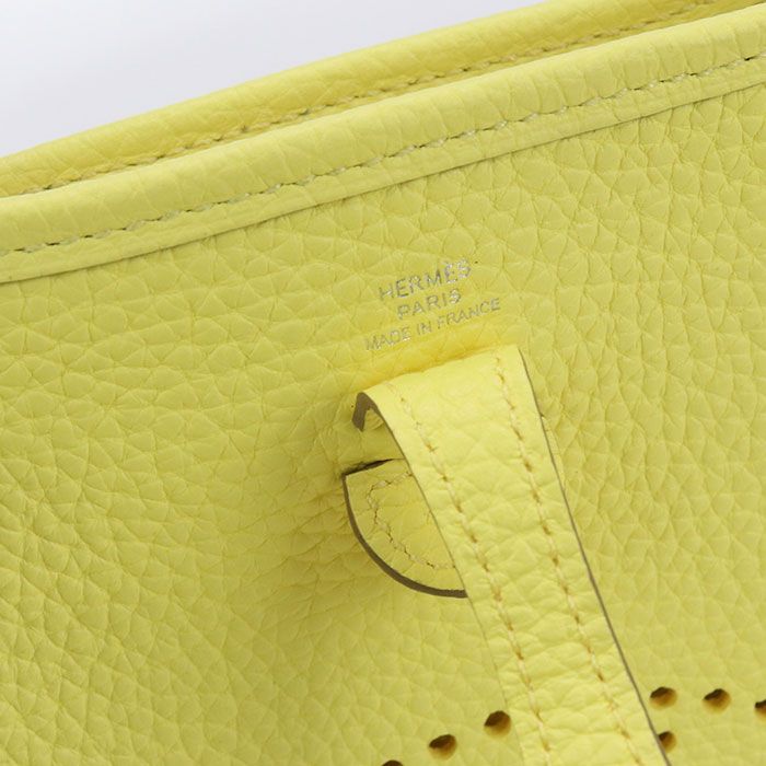 Hermes Evelyn TPM Shoulder Bag Taurillon Clemence W Engraved Ladies