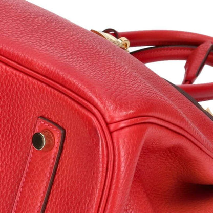 Hermes Birkin 35 C Engraved Ghardware Togo Leather Handbag Men 35