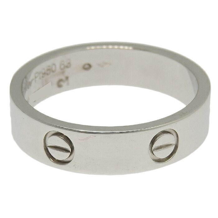 Cartier Love Ring Pt950 Platinum #63 Equivalent To Size 23 Rings Accessories