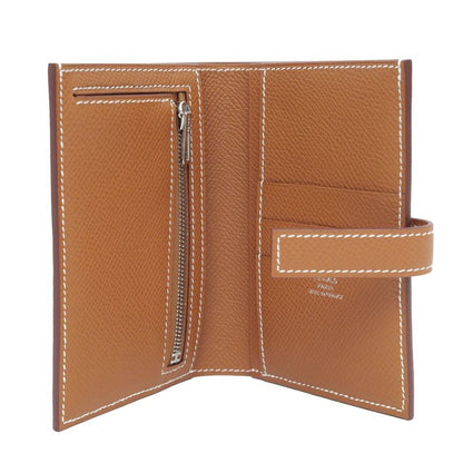 Hermes New-h Passant Compact Vo-epson Gold Silver-hardware Bifold