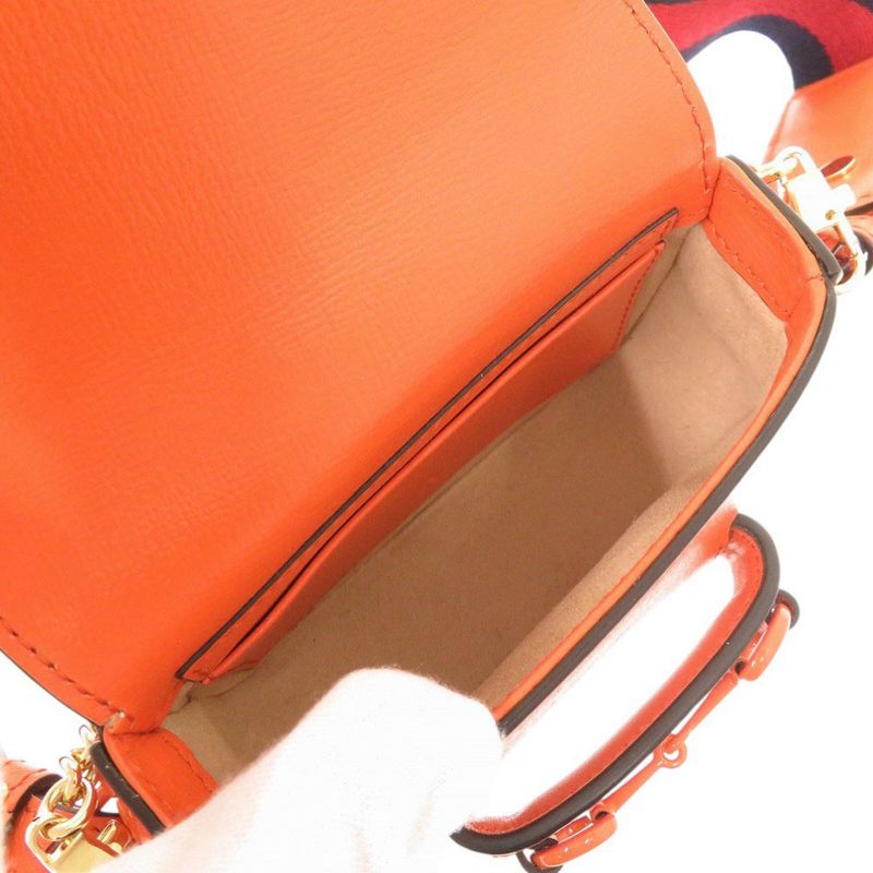 Gucci Horsebit 726863 Leather Orange Mini Shoulder Bag 0567 Gucci