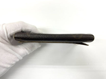 Louis Vuitton Monogram Porte Monet Zip Fold Wallet M61735 Brown Made In France