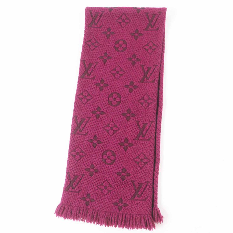 Louis Vuitton M75503 Echarpe Logomania Wool Silk Fringed Knitted