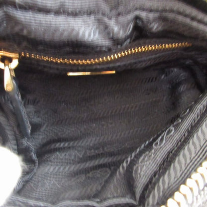 Prada Triangle Plate Denim Black Pouch 0484 Prada