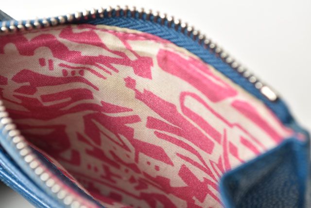 Chanel Coin Case Card Case A84105 Chanel Matelasse Caviar Skin Blue Silver