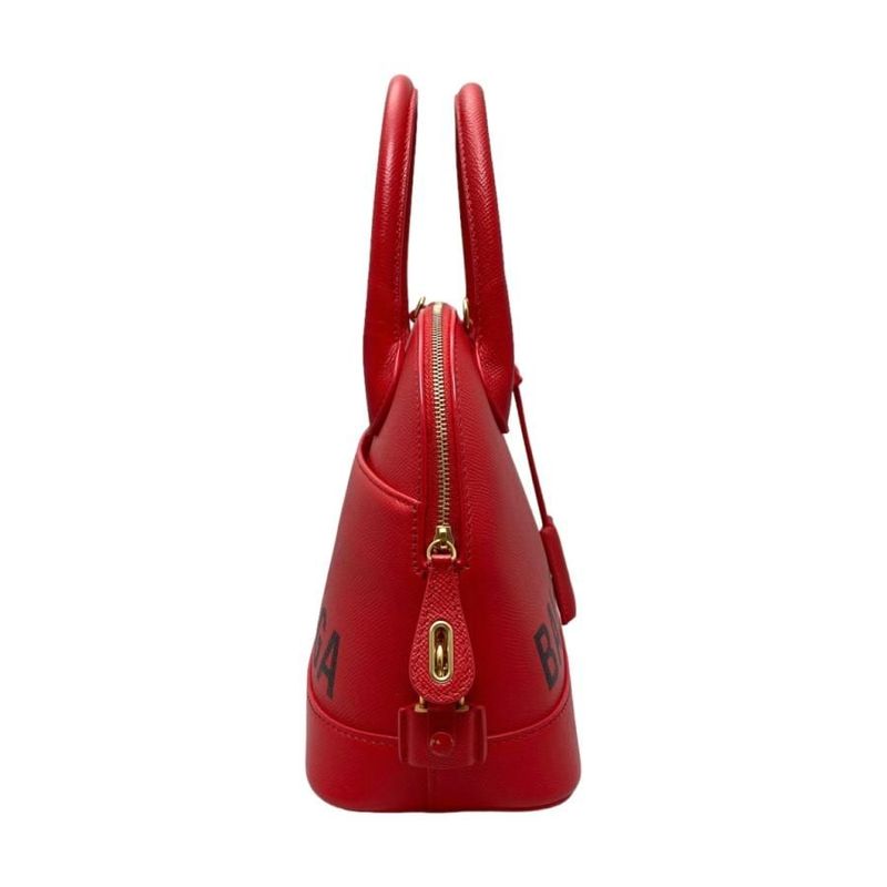 Balenciaga Handbag Shoulder Bag Ville Top Handle S 518873 Leather Logo Red