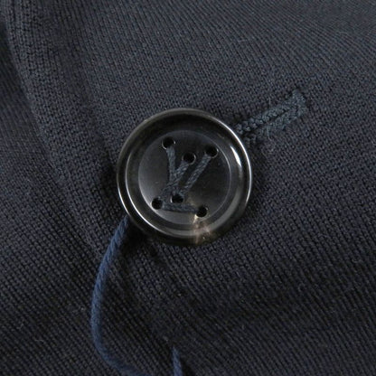Louis Vuitton 21SS Wool Cotton Monogram Jersey Single Tailored Jacket Navy 46