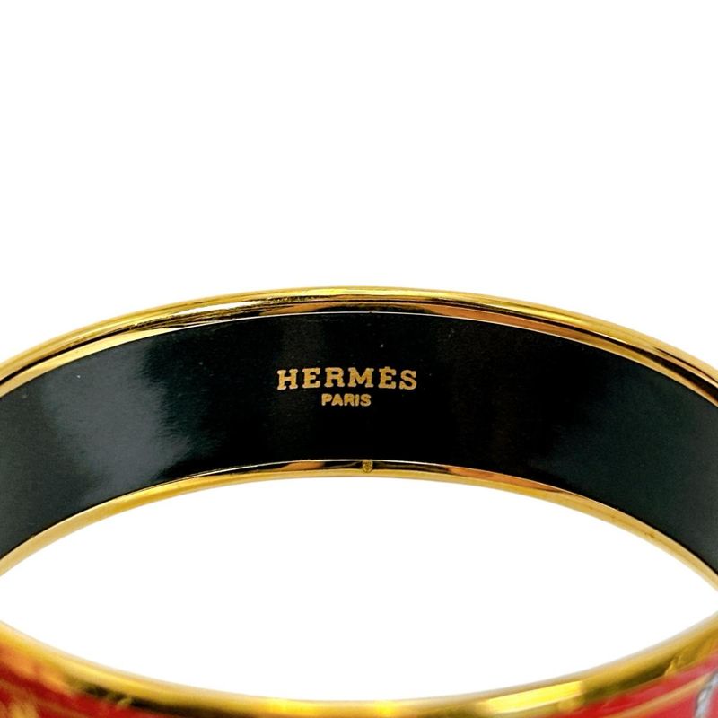 Hermes Bracelet Emile GM Bangle Hermes Red And Gold