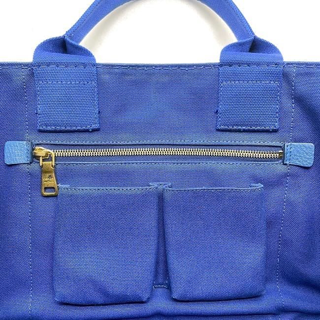Prada Tote Bag Blue Cobalto Canapa