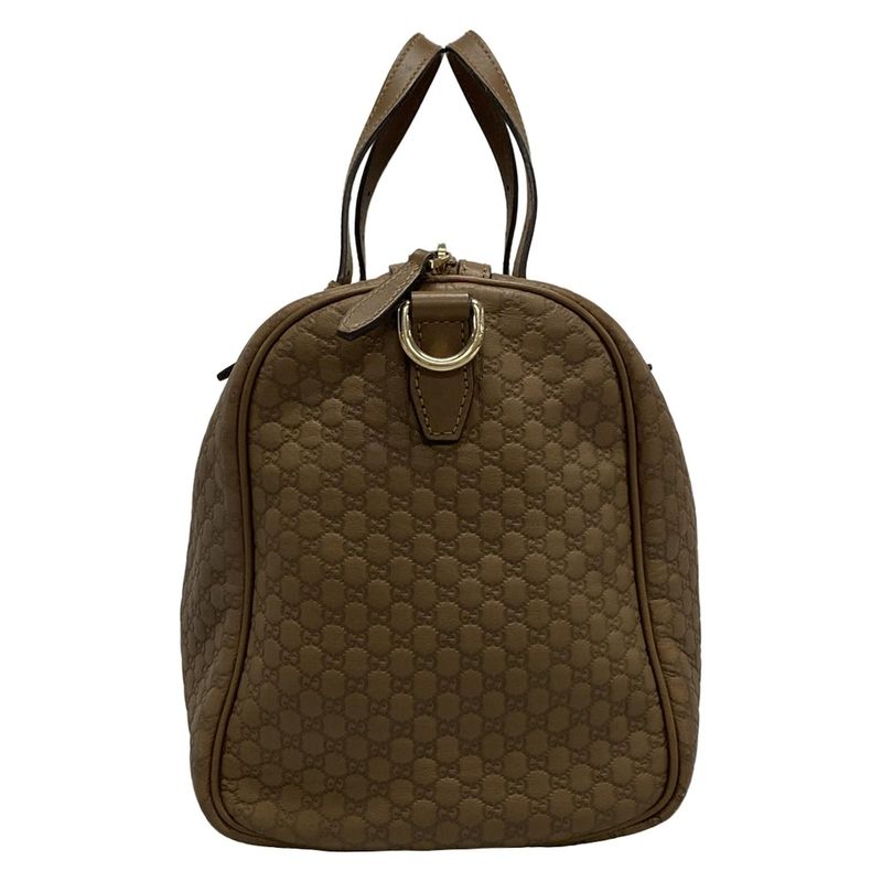 Gucci Handbag Nice/micro Guccissima 322231 Dark Brown Mini Boston Leather