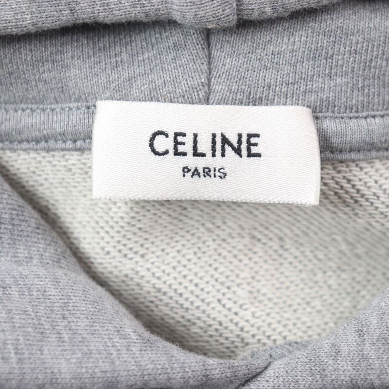 Celine Ry08m670q 100% Cotton Gothic Print Embroidery Loose Hoodie Pullover