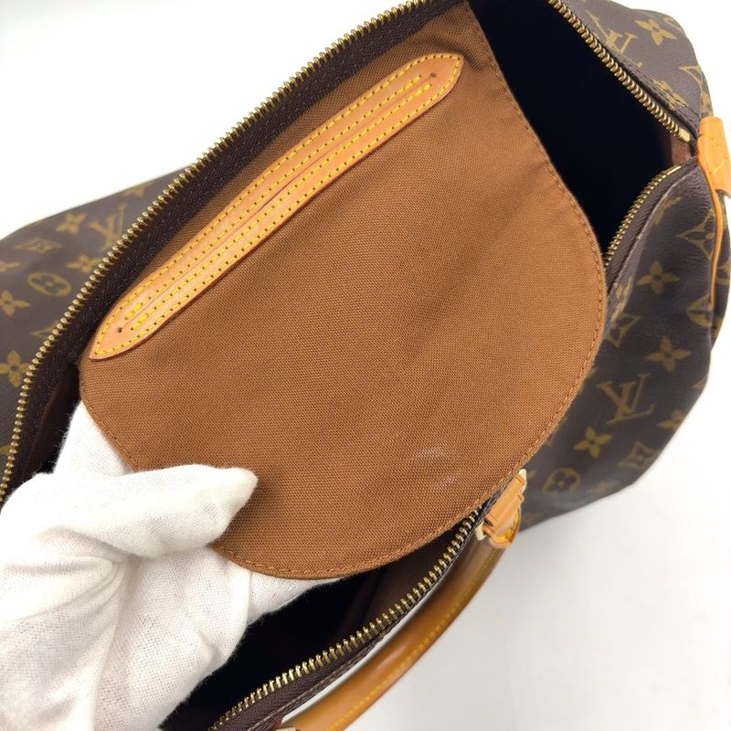Louis Vuitton Speedy 40 Monogram Leather X PVC Brown Handbag Gold M41522