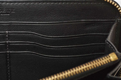 Loewe Wallet Loewe Long Wallet ZIP Around Anagram Gray Black