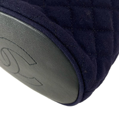 Chanel Shoulder Bag Matelasse Navy Marine Charm / Vintage Gold Hardware /