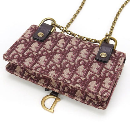 DIOR Chain Pouch Small Saddle S5614ctzq Crossbody Shoulder Bag Jacquard Women's