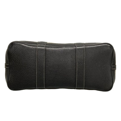 Hermes Garden Party TPM Ivory And Black Silver Hardware Tote Bag