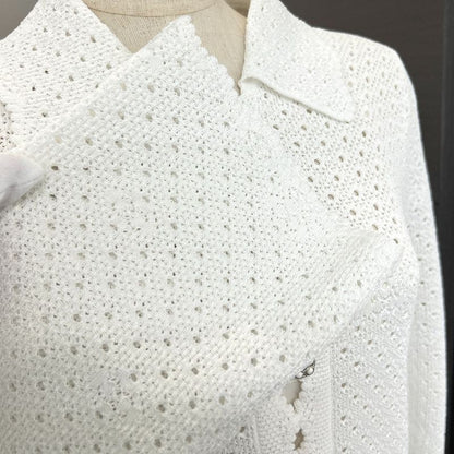 Chanel Dress Coco Mark Clover Lace P76856k11051 Cotton White