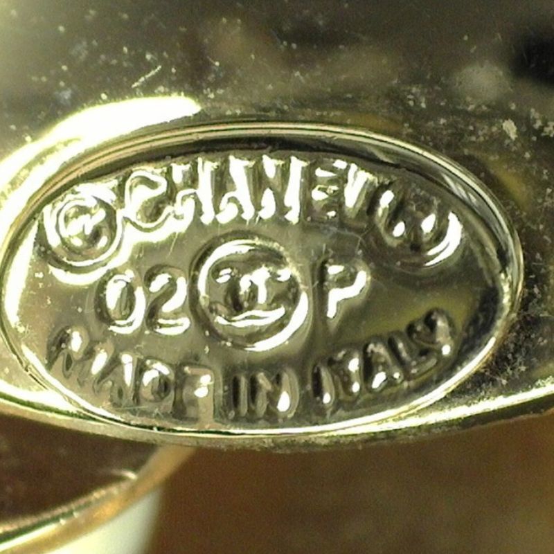 Chanel Coco Mark 02P Large Shaking Hoop Earrings Camellia Earrings Chanel