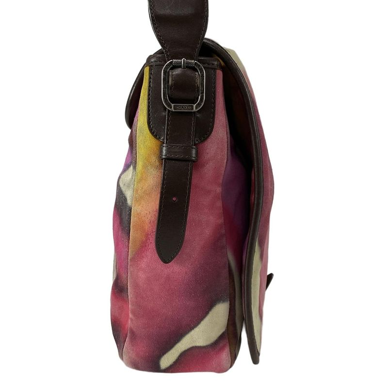 Chanel Shoulder Bag - Pink X Yellow X Multi Messenger Bag / Coco Mark Leather