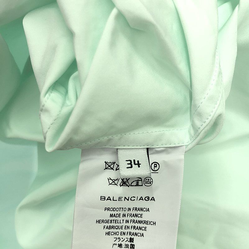 Balenciaga - Cotton Oversized Shirt - 34 - Turquoise Green - Mens