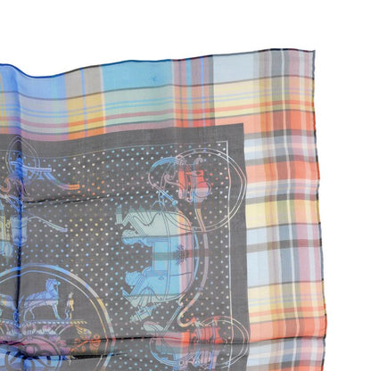 Hermes Carre 55 Scarf Madras Exlibris Bandana Silk Multicolor Accessory