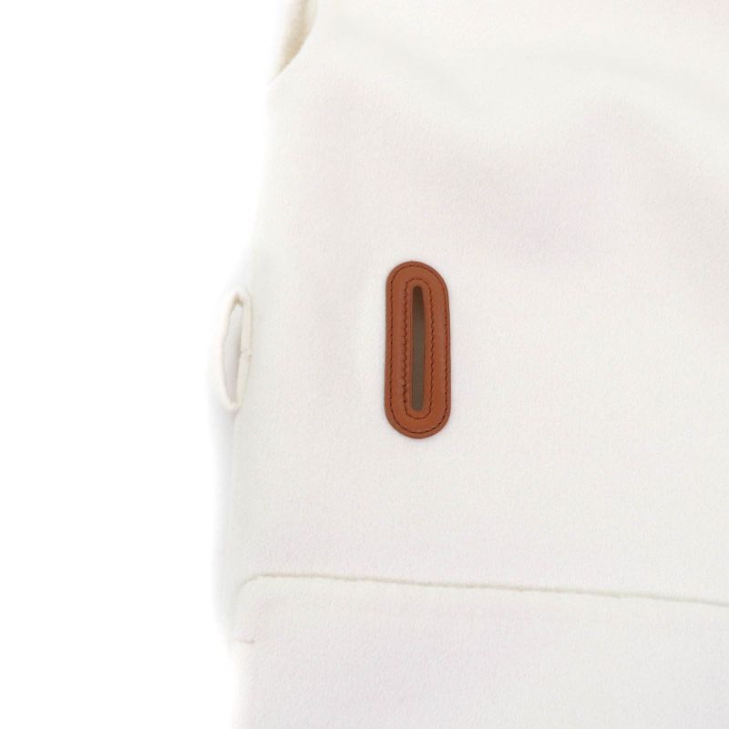 Hermes 23AW 3h0141da 100% Cashmere Leather Used Belt Design Long Gilet Vest Off