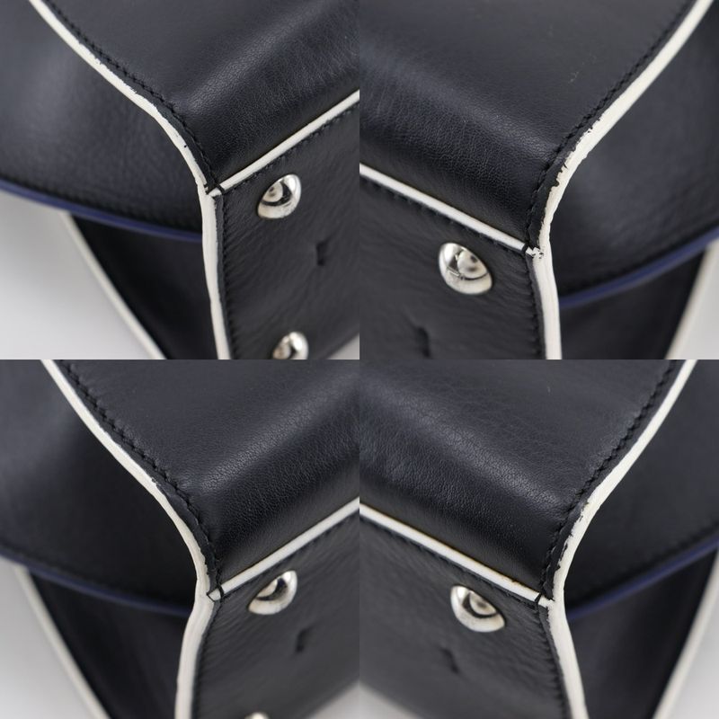 Fendi Petit Trois Jour 2WAY Shoulder 8bh333 Leather Black Ladies Handbag