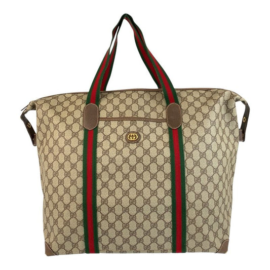 Gucci Vintage Sherry Line GG Supreme Canvas Boston Bag Shoulder Bag Ladies