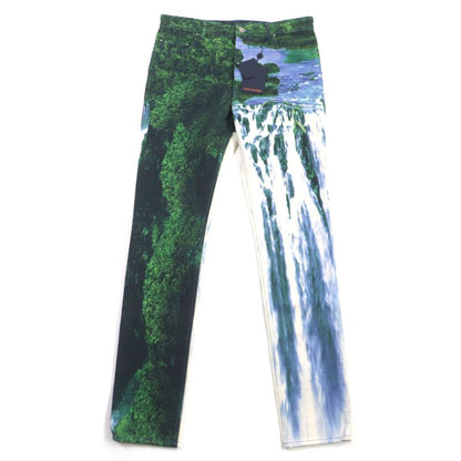  Louis Vuitton 22SS 1a9stj Amen Break Landscape Graphic Denim Pants Multi 32